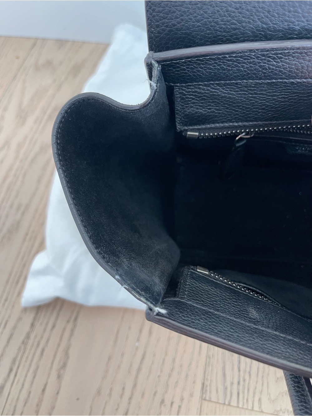 Celine Black Pebbled Leather Micro Luggage Tote - Picture 10 of 16